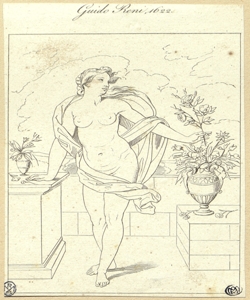 allegoria con donna nuda che prende un fiore da un vaso Reni, Guido