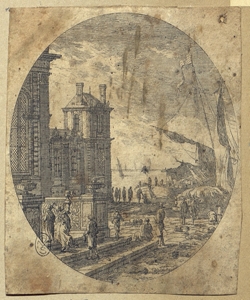 paesaggio portuale Perelle, Gabriel (attribuito)