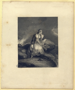 donna seduta sugli scogli Mote, William Henry