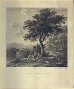 paesaggio campestre con pastori Eichler, Matthias Gottfried