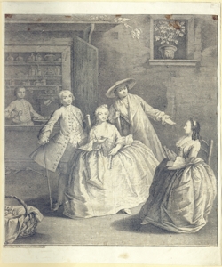 interno con scena di genere Faldoni, Giovanni Antonio