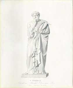 scultura raffigiurante San Tommaso Fontana, Pietro