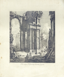 paesaggio con rovine Gaspari, Pietro (attribuito)