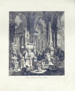 interno con rovine Gaspari, Pietro (attribuito)