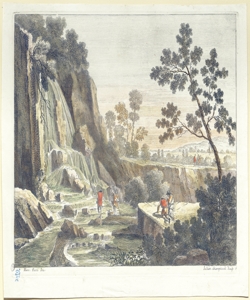 paesaggio con cascata Giampiccoli, Giuliano