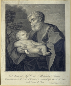 San Giuseppe con Ges¿ Bambino Chiappa, Angela