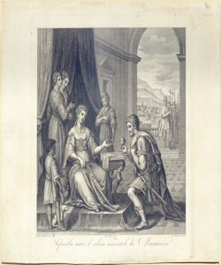 Sofonisba riceve il veleno mandatole da Massinissa Cecchi, Giovanni Battista