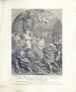 San Basilio celebra Messa davanti all'imperatore Valente Cunego, Domenico