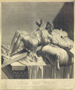 Cristo crocifisso deposto su un sepolcro Daret, Pierre