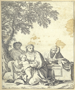 Sacra Famiglia con figura femminile Mattioli, Ludovico