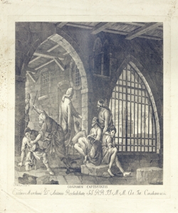 scena di genere in un carcere Minola, V.