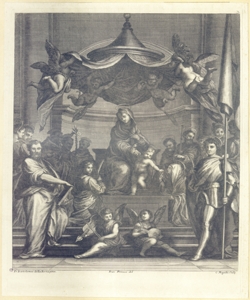 Matrimonio mistico di santa Caterina da Siena e santi Mogalli, Cosimo