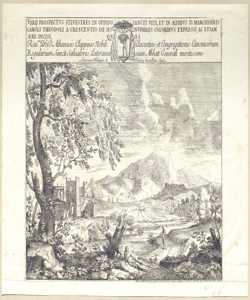 paesaggio fluviale con figure Onofri, Crescenzio