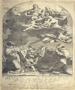Sacra Famiglia con San Bernardo, San Filippo Benizi e angeli Orsolini, Carlo