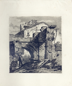 veduta con rovine classiche Orsi, Tranquillo