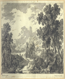 paesaggio fluviale con figure Perelle, Adam