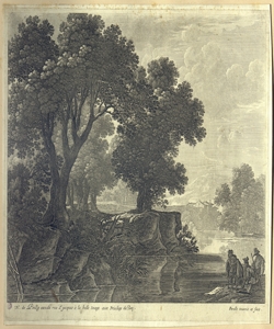 paesaggio fluviale con figure Perelle, Gabriel
