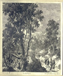 paesaggio con alberi e figure Perelle, Gabriel