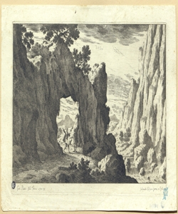 paesaggio montano con figure Nini, Giovanni Battista