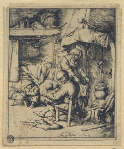 interno con famiglia contadina Ostade, Adriaen van
