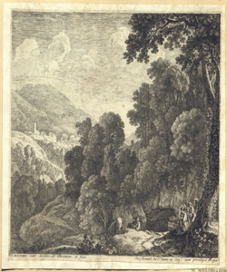 paesaggio con la fuga in Egitto Swanevelt, Hermann van