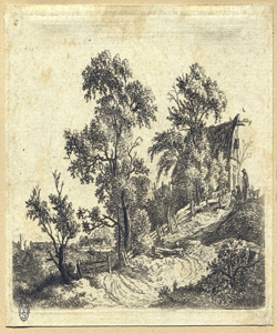 paesaggio nordico con edificio e figure Waterloo, Anthonie