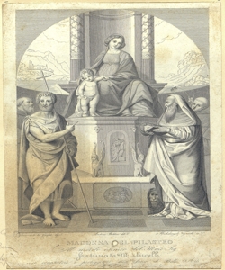 Madonna con Bambino in trono tra santi Vignocchi, Michele