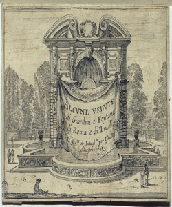 frontespizio, veduta con fontana Silvestre, Israel