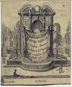 frontespizio, veduta con fontana Silvestre, Israel