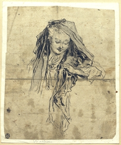 busto femminile Watteau, Antoine