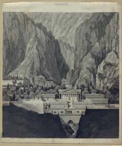 Veduta del santuario di Delfi Salath¿, Friedrich