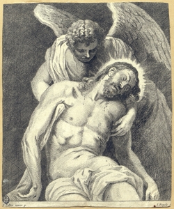Cristo morto sorretto da un angelo Popels, Jan
