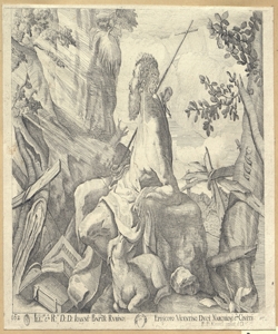 San Giovanni Battista in meditazione nel deserto Menarola, Pietro