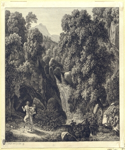 paesaggio con satiro e ninfa Reinhart, Johann Christian