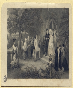 due novelli sposi escono da una chiesa Rolls, Charles