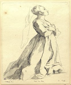donna inginocchiata Caylus, Anne Claude Philippe de