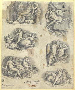 sei soggetti mitologici da cammei antichi Franco, Battista