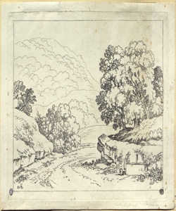 paesaggio con donna al lavatoio Labruzzi, Carlo