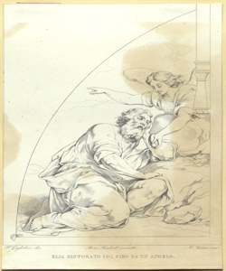 Elia nel deserto nutrito dall'angelo Venier, Clemente