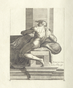 uomo nudo seduto Alberti, Cherubino