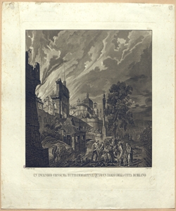 un incendio consuma tutti i magazzini e quasi un terzo della citt¿ di Mila Angeli, Alessandro