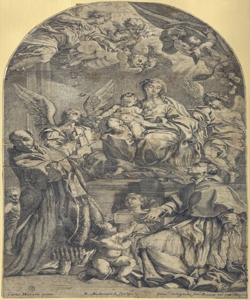 Madonna con Bambino in trono con San Carlo Borromeo e Sant'Ignazio di Loyo Audenaerd, Robert van