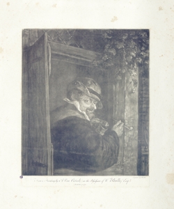 ritratto di contadino alla finestra con pipa Baillie, William