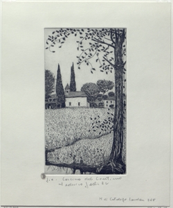 paesaggio con cascina e albero Galli, Federica