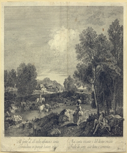 paesaggio fluviale con figure Berardi, Fabio