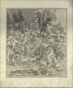 paesaggio con pastori che guidano un gregge Lefebre, Valentin