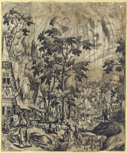 paesaggio con festa contadina Doetecum, Joannes van il Vecchio