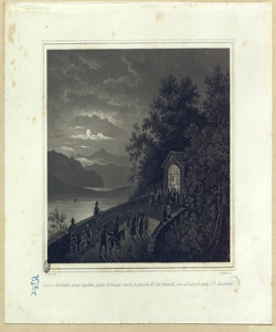 Paesaggio notturno con cappella Cherbuin, Luigi