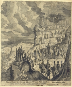 Crocifissione con corteo processionale Major, Isaac
