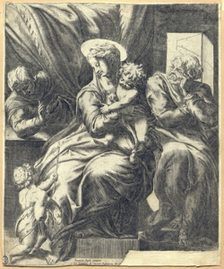 Sacra Famiglia con San Giovannino e Sant'Elisabetta Sanctis, Orazio de